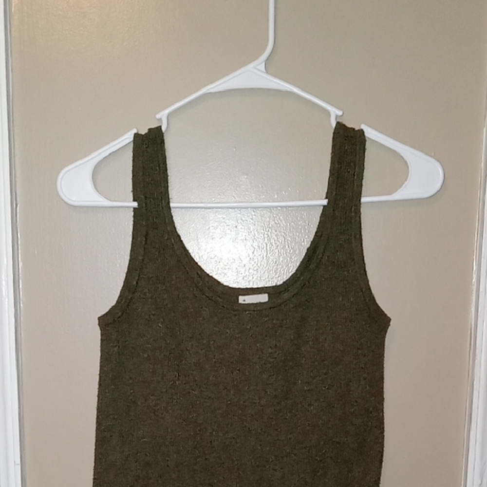 Olive Green Knit Tank Top